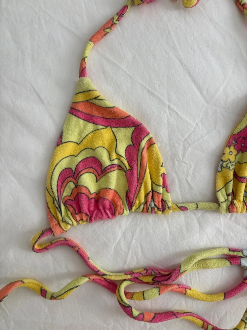 Frankie's Bikinis Tia Terry Cloth Triangle Bikini